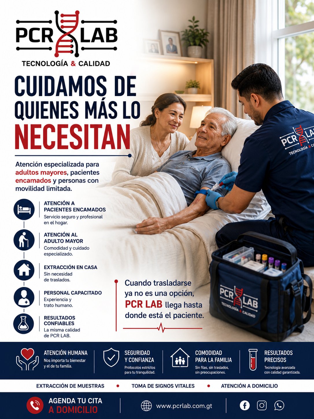 Atenci&oacute;n de PCR LAB a domicilio
